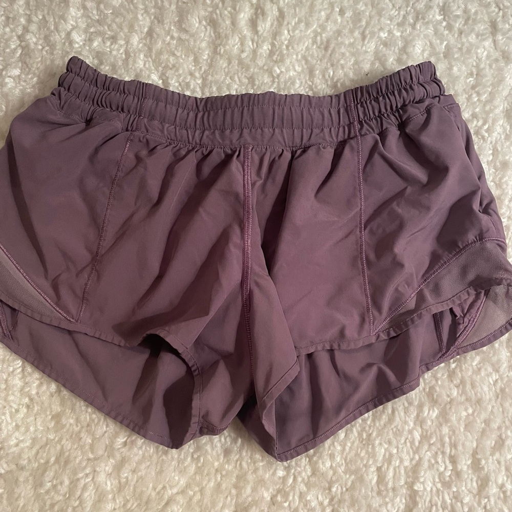 Dark purple Lululemon hotty hot shorts